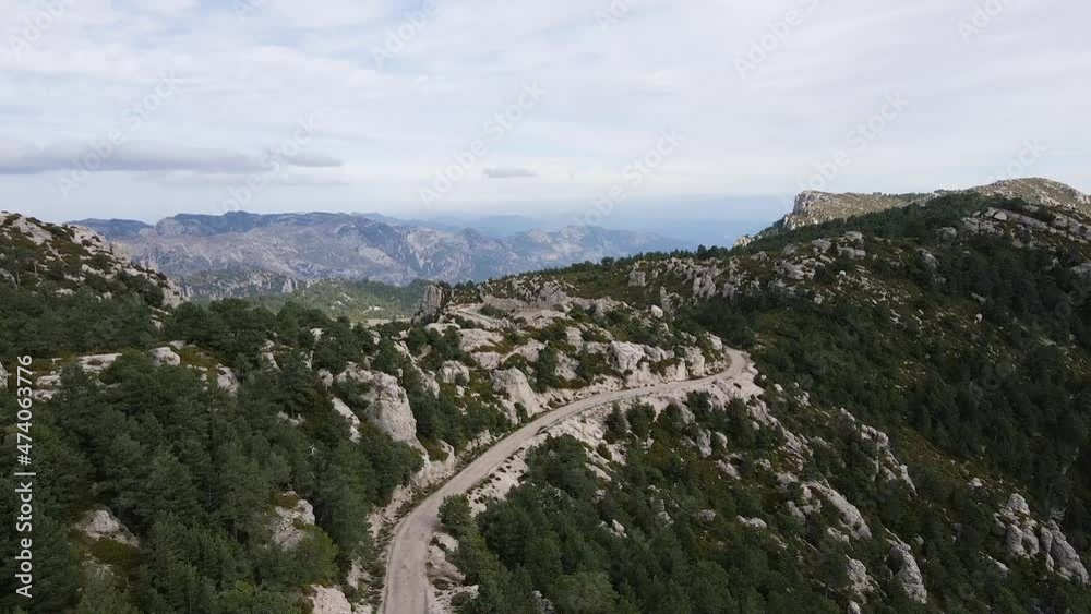 4k drone view of Spain landscape and road. 4k drone view of Spain landscape and road.