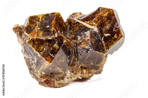 Принти на полотні Macro stone Grossular mineral on white background