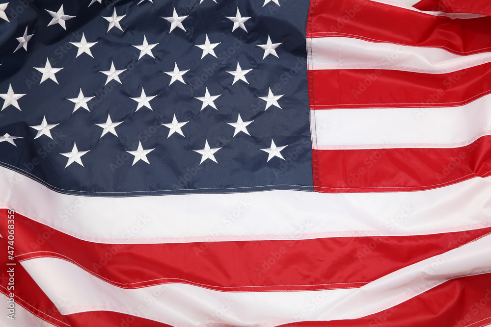 Obraz premium Rippled USA flag