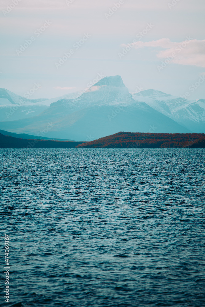 lake and mountains