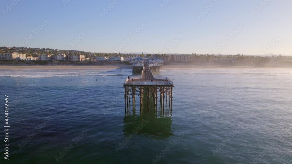 Crystal Pier at Mission Beach in San Diego in the Early Morning Crystal Pier at Mission Beach in San Diego in the Early Morning