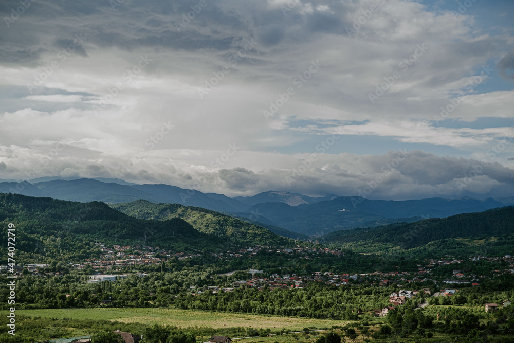 Naklejka premium landscape with mountains