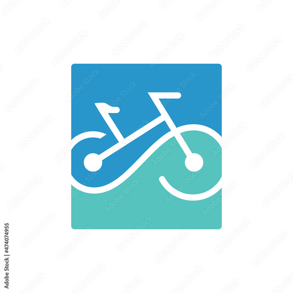 Biking, linear, stylish logo vector illustration of a high quality and modern Bicycle. Biking, linear, stylish logo vector illustration of a high quality and modern Bicycle.