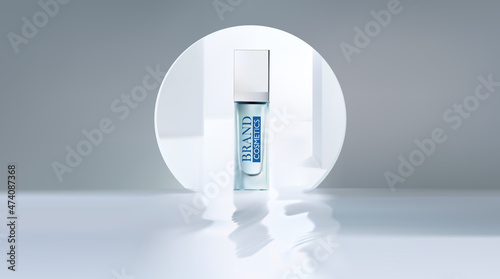 Product cosmetic and minimal scene with water . abstract background . Realistic vector illustration .