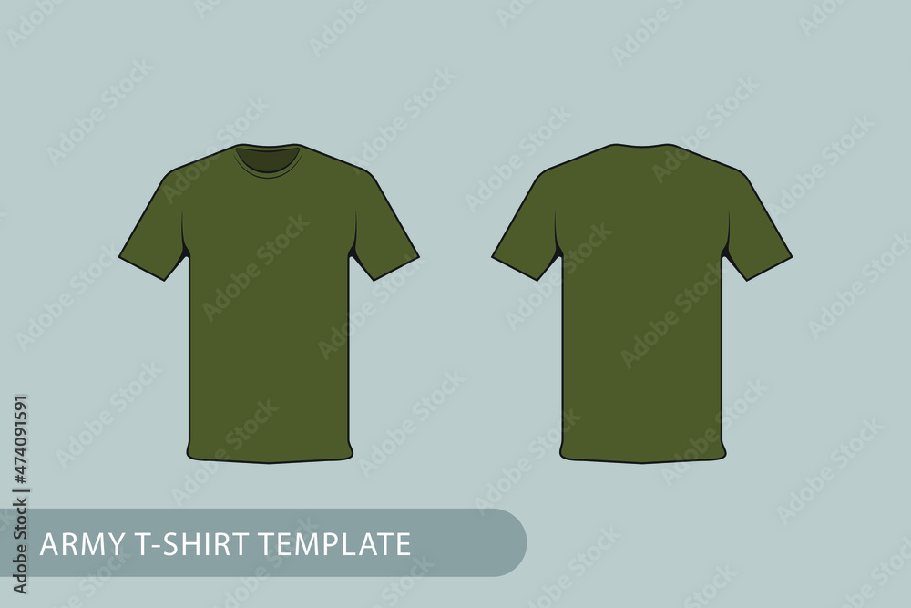 Army Tshirt Template, Perfect For TShirt Design Preview Mockups