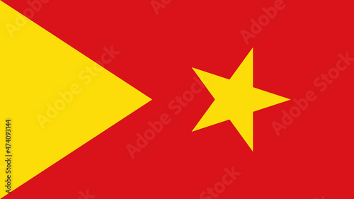 Tigray flag. Official colors. Correct proportion