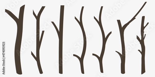 Set of wooden stick illustration