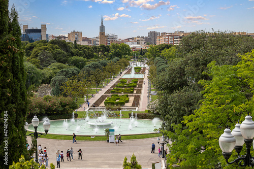  big green park in saragossa spain on a warm sunny day lookout point