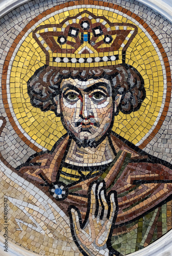 Mosaic icon of the king, prophet and psalmist David