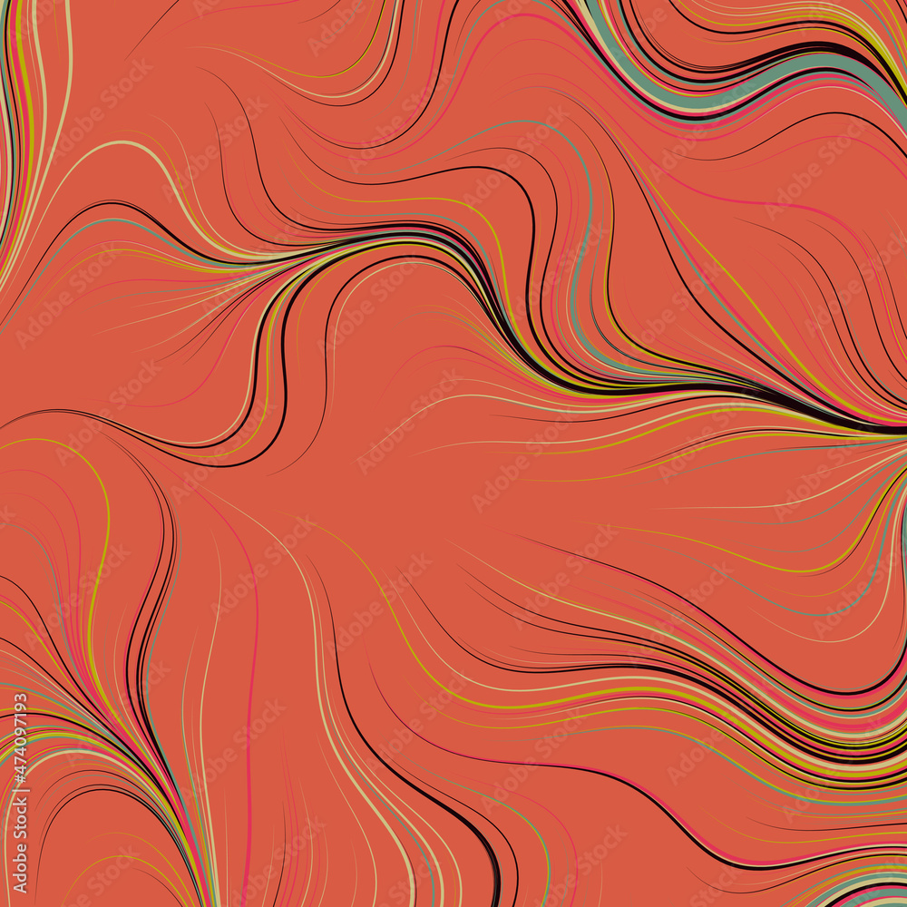 Fototapeta premium Abstract Perlin Noise Geometric Pattern generative computational art illustration