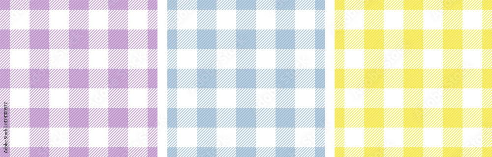 Checkered napkin stripes cells rustic seamless paterns design. Plaid tartan