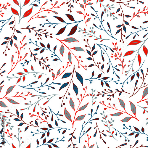 Summer sprouts pattern seamless vector. Modern