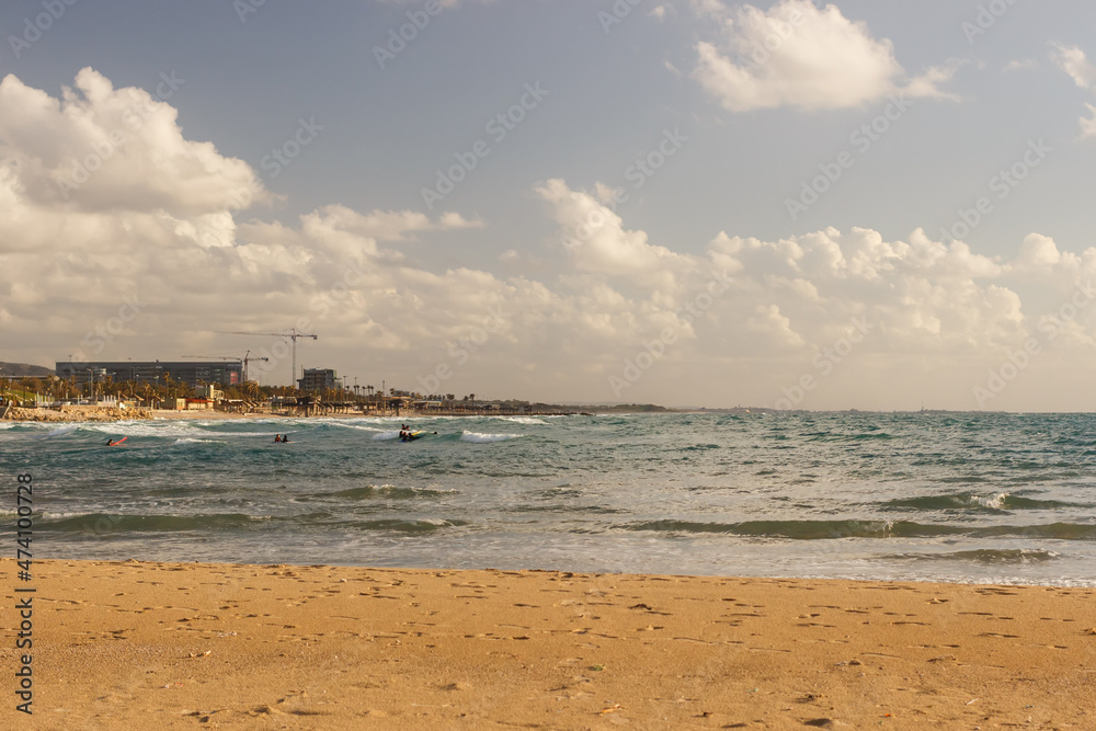 Coastline of Haifa. Carmel beach