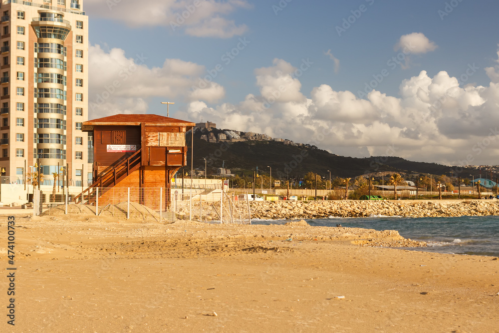 Coastline of Haifa. Carmel beach