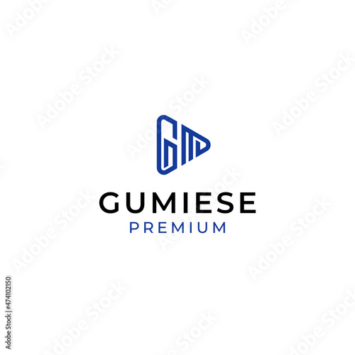 Free Download Letter GM line logo vector icon illustration simple style for your business - GFXLoad
