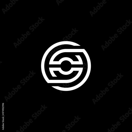 letter OC line logo vector icon illustration simple style for your business
