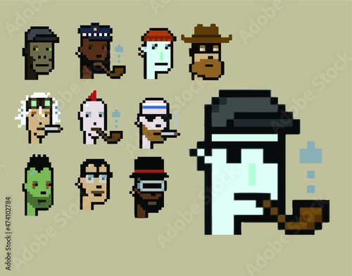 Sets of crypto punks famous all in one
