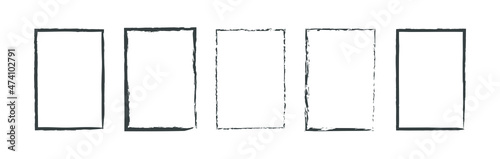 Grunge frame set. Grunge background. Abstract vector template. Vector illustration