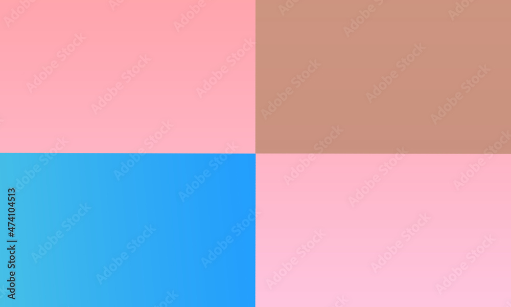 peach background with two blue and brown squares