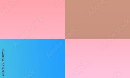 peach background with two blue and brown squares © Faried