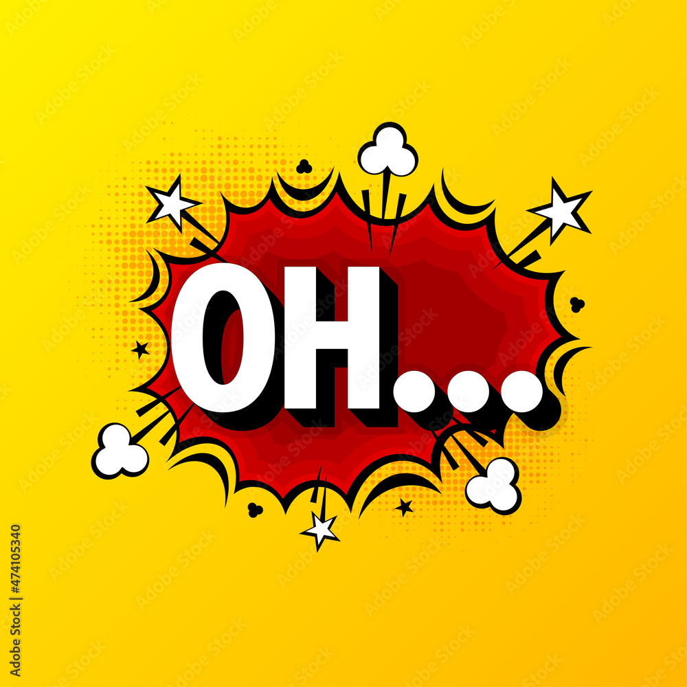 Comic word Boom. Comics speech bubble template. Cartoon style comic dialog cloud. Pop art explosion. Vector illustration.