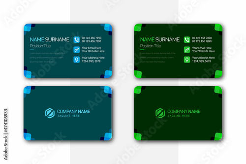 minimal, creative, clean, and modern business card design template for Business