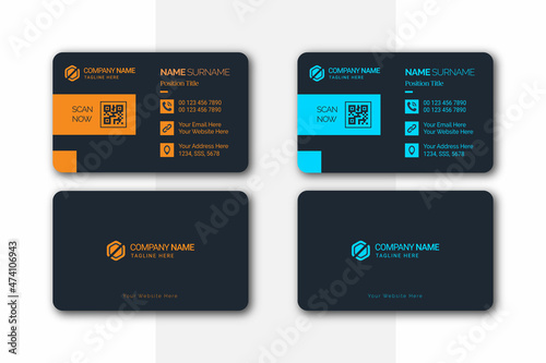 minimal, creative, clean, and modern business card design template for Business
