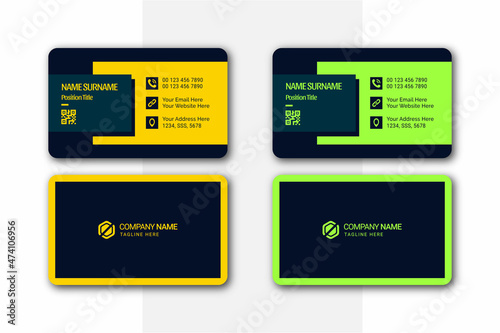 minimal, creative, clean, and modern business card design template for Business