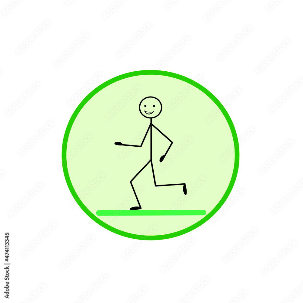 treadmill icon, silhouette of a person running, doing sports, button treadmill icon, silhouette of a person running, doing sports, button
