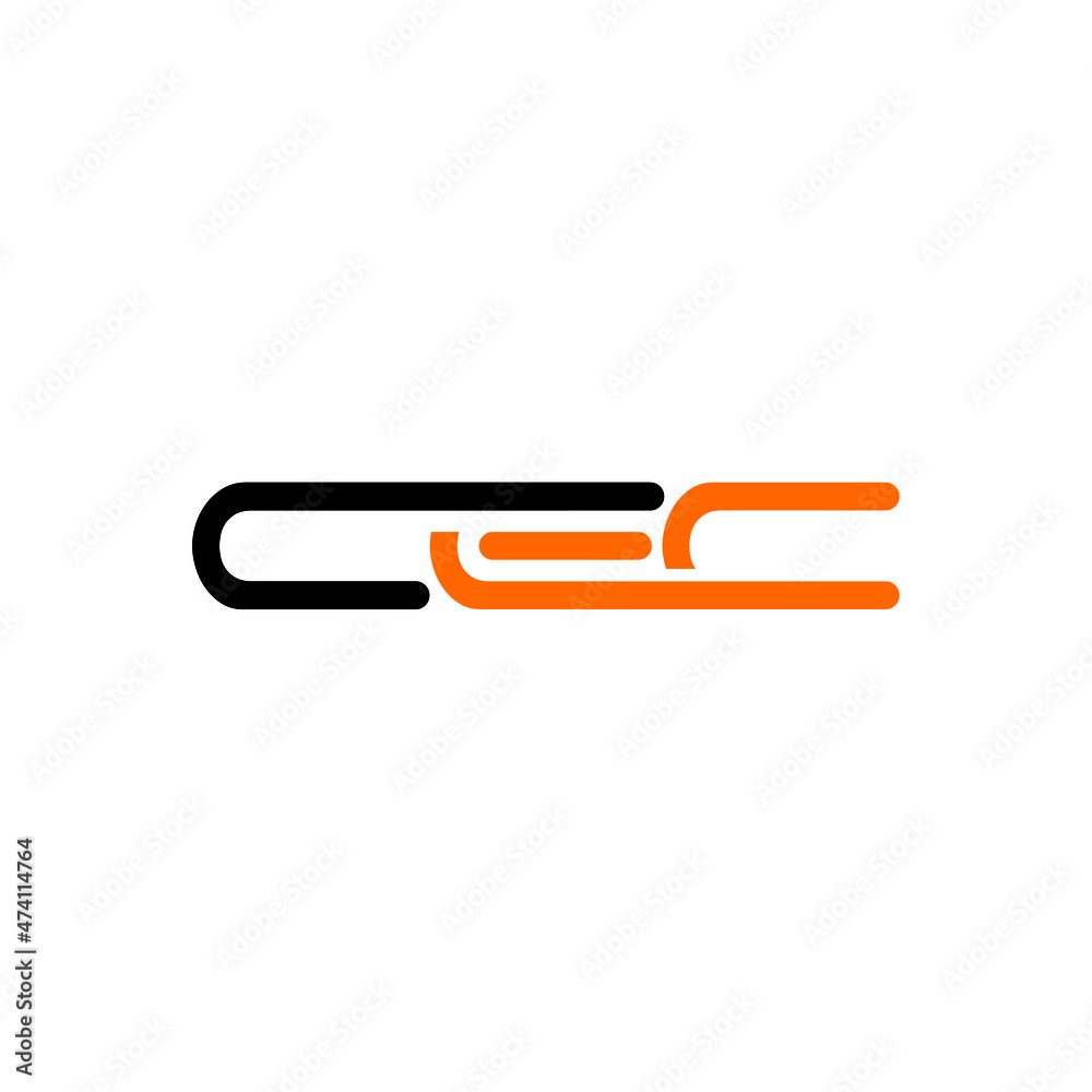 CEC Letter Initial Logo Design Template Vector Illustration
