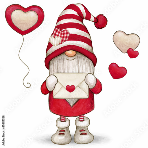 santa with heart