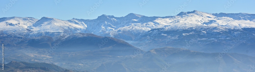 Fototapeta premium Vista panorámica de Sierra Nevada, Granada España