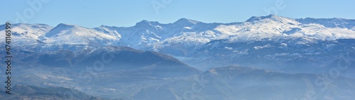 Vista panorámica de Sierra Nevada, Granada España