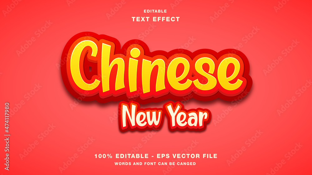 Chinese New Year Editable Text Effect