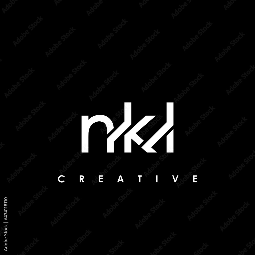 Fototapeta premium NKL Letter Initial Logo Design Template Vector Illustration