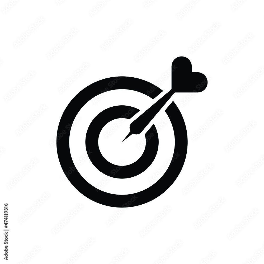 Goal arrow icon design isolated on white background Goal arrow icon design isolated on white background