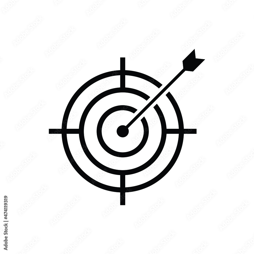 Goal arrow icon design isolated on white background Goal arrow icon design isolated on white background