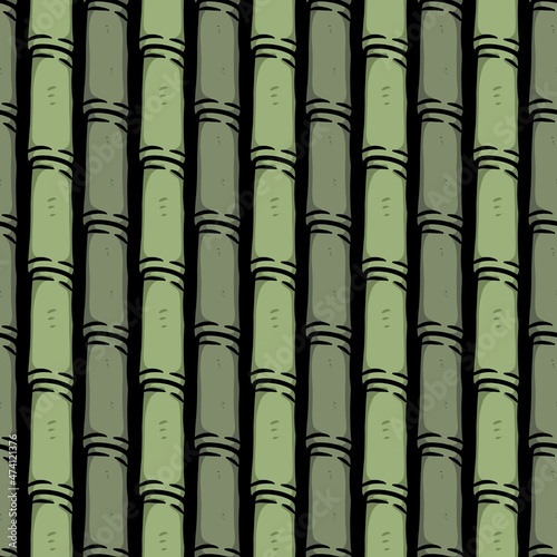 seamless pattern of bamboo cartoon