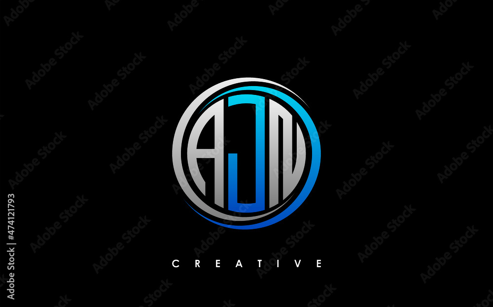 AJN Letter Initial Logo Design Template Vector Illustration AJN Letter Initial Logo Design Template Vector Illustration