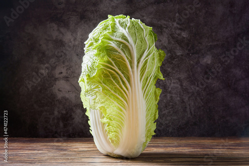Murais de parede fresh chinese cabbage on wood background