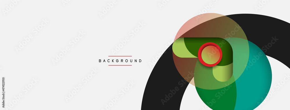 Vector round shapes circles minimal geometric background. Vector illustration for wallpaper banner background or landing page Vector round shapes circles minimal geometric background. Vector illustration for wallpaper banner background or landing page