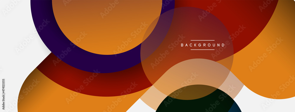 Creative geometric wallpaper. Minimal abstract background. Circles composition vector illustration for wallpaper banner background or landing page Creative geometric wallpaper. Minimal abstract background. Circles composition vector illustration for wallpaper banner background or landing page