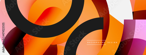 Circle abstract background. Vector illustration for wallpaper banner background card or landing page