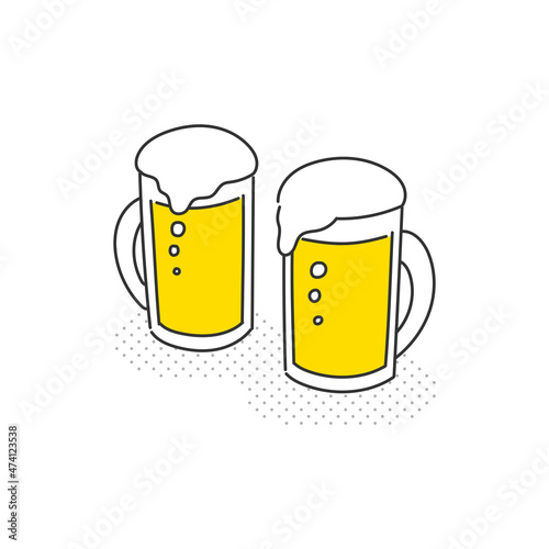 ビールジョッキのイラスト