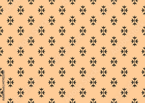 Geometric ethnic oriental seamless pattern traditional Design for background,carpet,wallpaper.clothing,wrapping,Batik fabric,Vector illustration.embroidery style - Sadu, sadou, sadow or sado