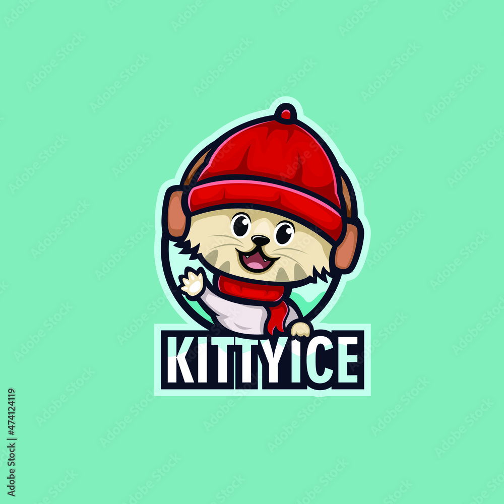 Kitty Ice Cat Cartoon Logo Kitty Ice Cat Cartoon Logo