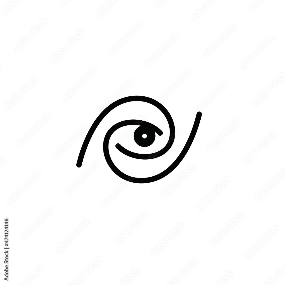 Obraz premium design unique eye line art vector 