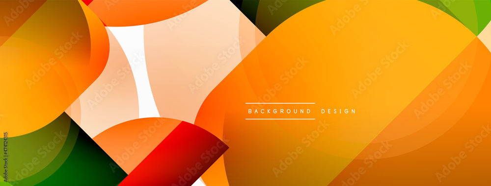 Round triangle shapes lines and circles. Geometric vector illustration for wallpaper banner background or landing page Round triangle shapes lines and circles. Geometric vector illustration for wallpaper banner background or landing page