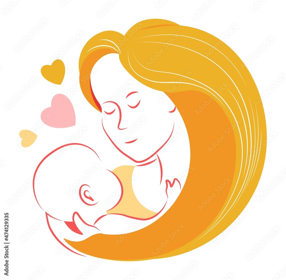 Motherhood and care for newborn child, mom and kid Motherhood and care for newborn child, mom and kid