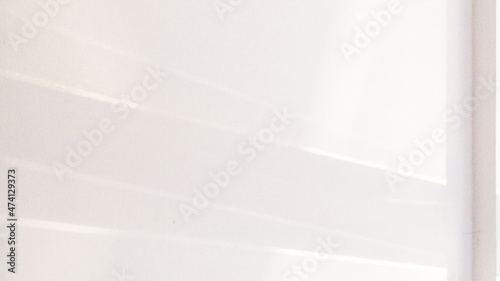 Shadow floor. Abstract light, black shadow overlay from window on white texture wall. Sunlight architecture background. Overlay effect for photo and design.